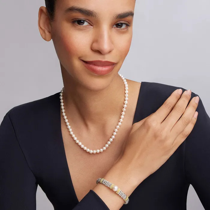 LAGOS Necklaces Luna Pearl Necklace and Bracelet Gift Set LAGOS Necklaces Luna Pearl Necklace and Bracelet Gift Set