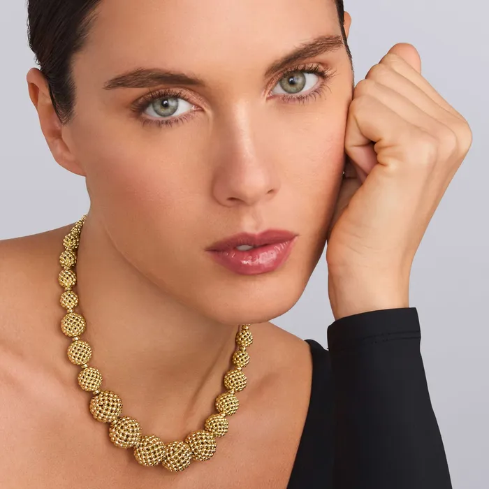 LAGOS PreStyled Sets Caviar Gold 18K Gold Caviar Beaded Ball Necklace LAGOS PreStyled Sets Caviar Gold 18K Gold Caviar Beaded Ball Necklace
