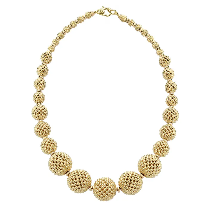 LAGOS PreStyled Sets Caviar Gold 18K Gold Caviar Beaded Ball Necklace LAGOS PreStyled Sets Caviar Gold 18K Gold Caviar Beaded Ball Necklace
