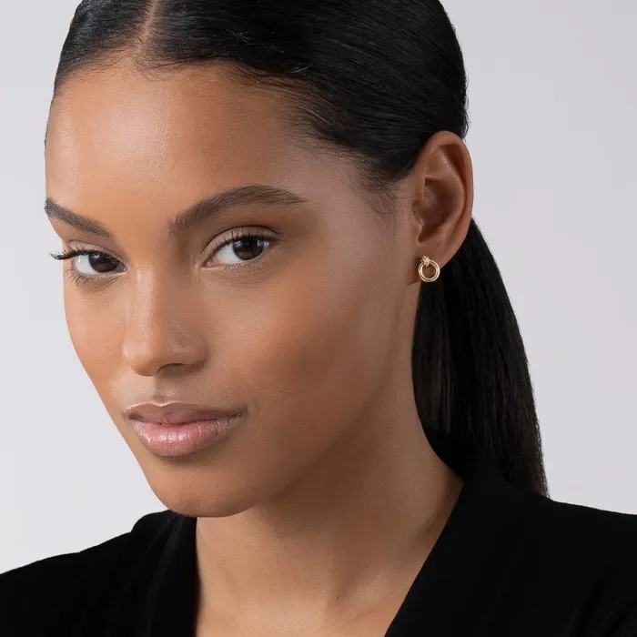 Meridian 18K Gold Circle Stud Earrings LAGOS Earrings Meridian 18K Gold Circle Stud Earrings LAGOS Earrings
