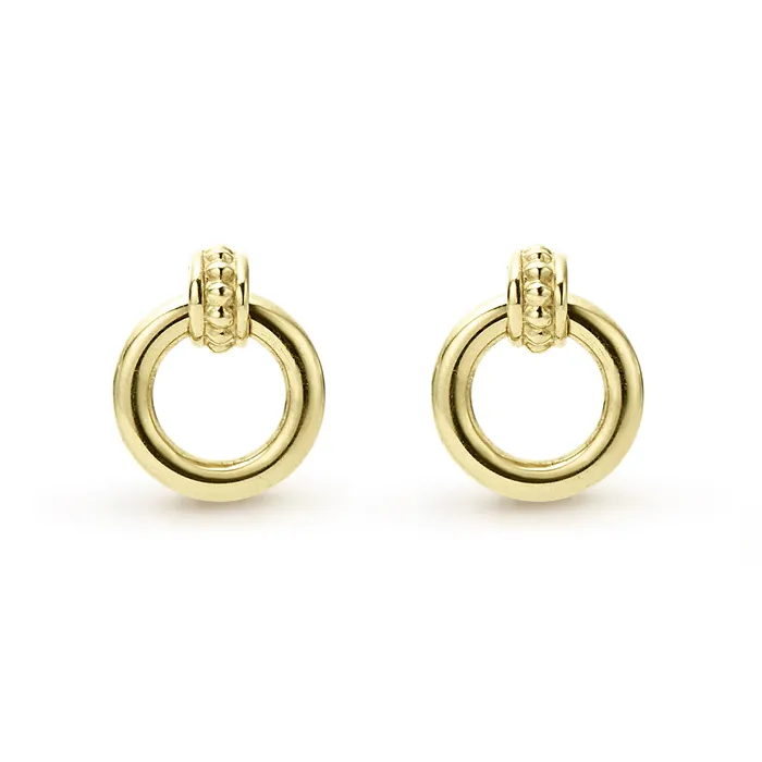 Meridian 18K Gold Circle Stud Earrings LAGOS Earrings Meridian 18K Gold Circle Stud Earrings LAGOS Earrings