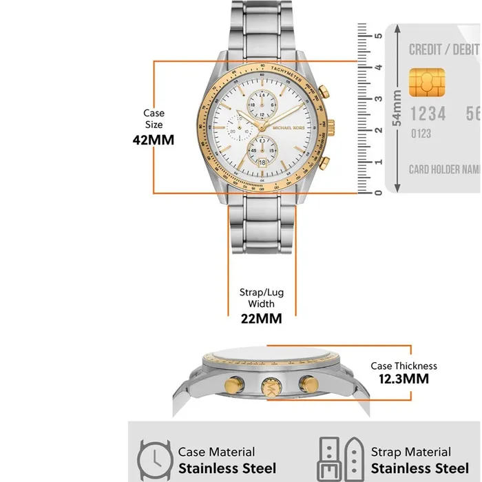 Michael Kors Accelerator Chronograph Gents TwoTone Watch Michael Kors Rings