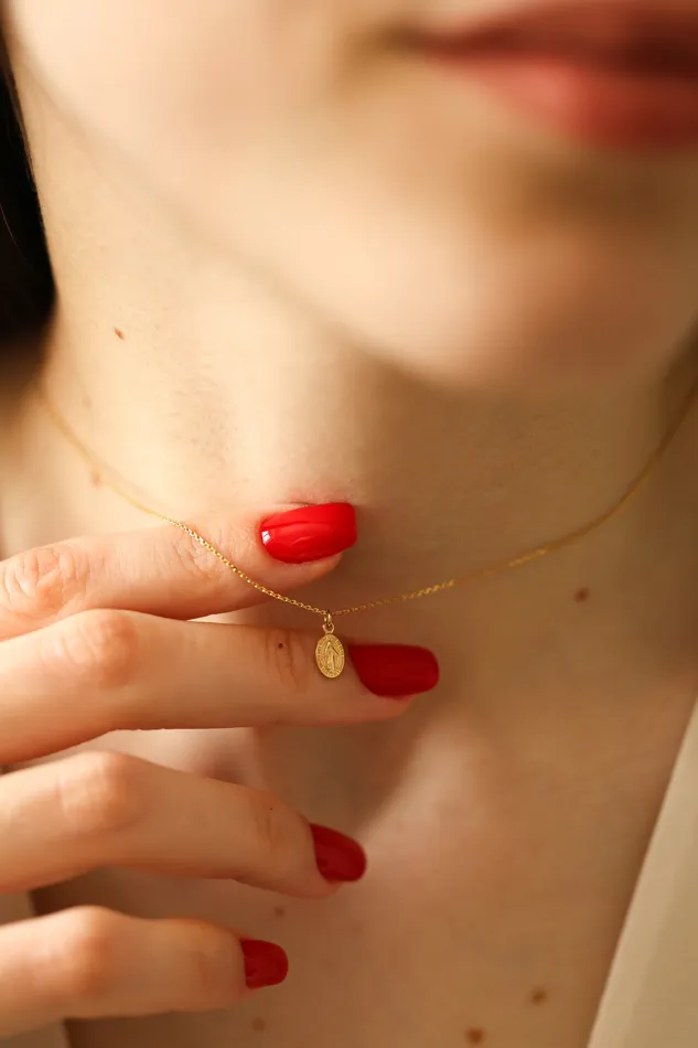 Necklaces Capucinne Dainty Miraculous Virgin Mary Necklace
