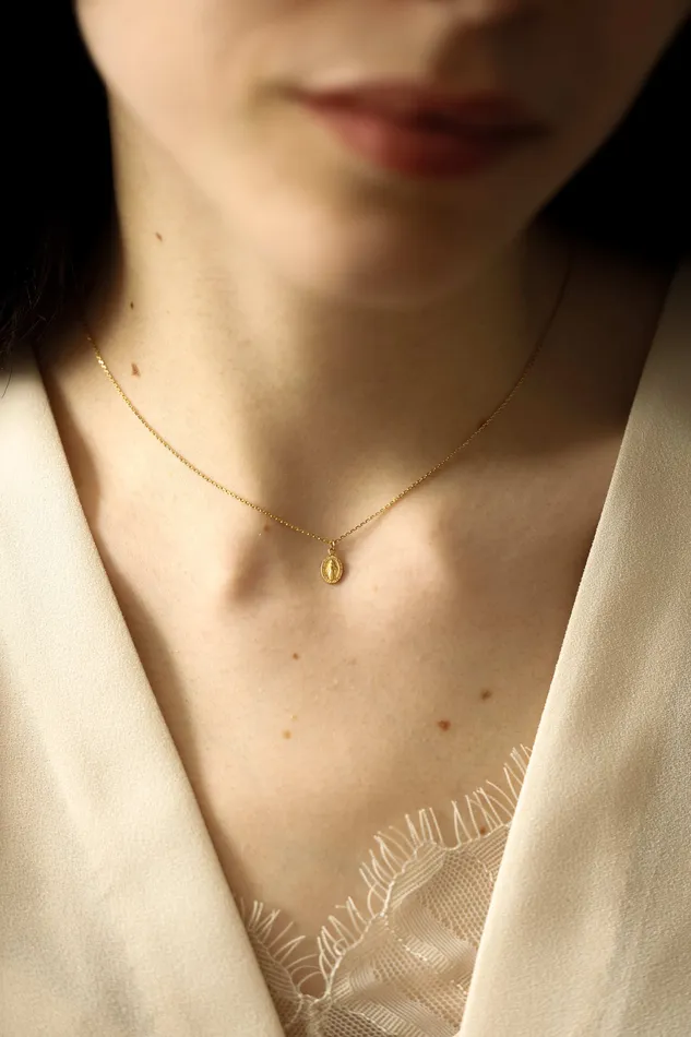 Necklaces Capucinne Dainty Miraculous Virgin Mary Necklace