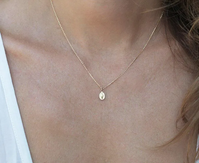 Necklaces Capucinne Dainty Miraculous Virgin Mary Necklace