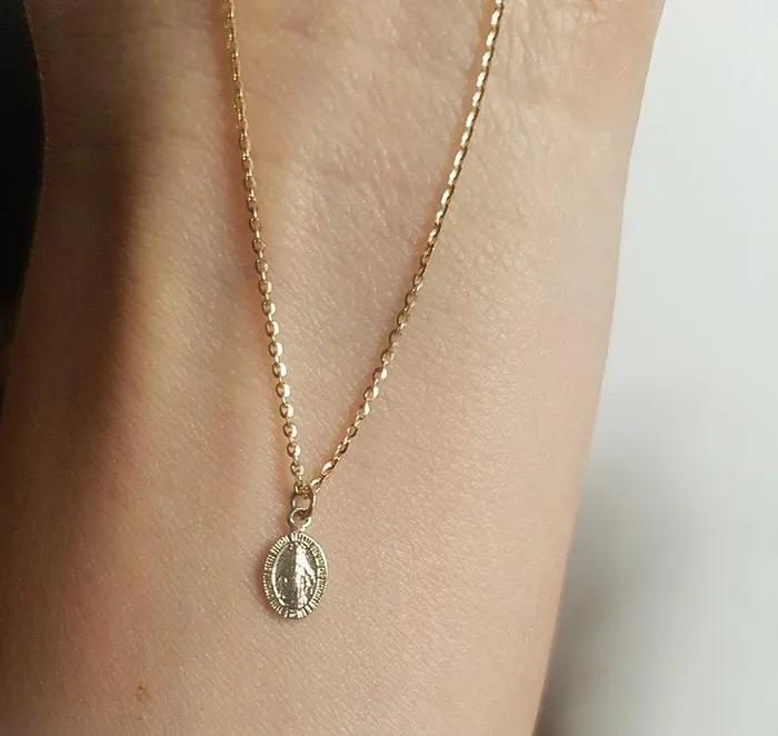 Necklaces Capucinne Dainty Miraculous Virgin Mary Necklace