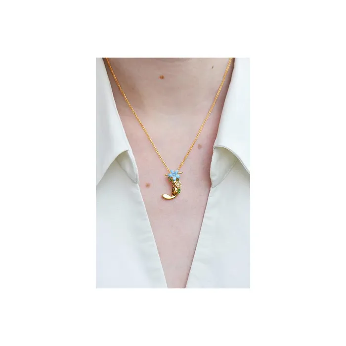 Necklaces Les Nereides Les Nereides Blossoming Alphabet Necklace Letter J Necklaces Les Nereides Les Nereides Blossoming Alphabet Necklace Letter J