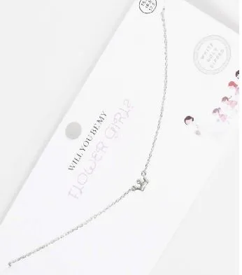 Necklaces Prep Obsessed SB Flower Girl Princess Crown Pendant Necklaces