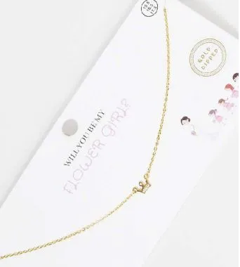 Necklaces Prep Obsessed SB Flower Girl Princess Crown Pendant Necklaces