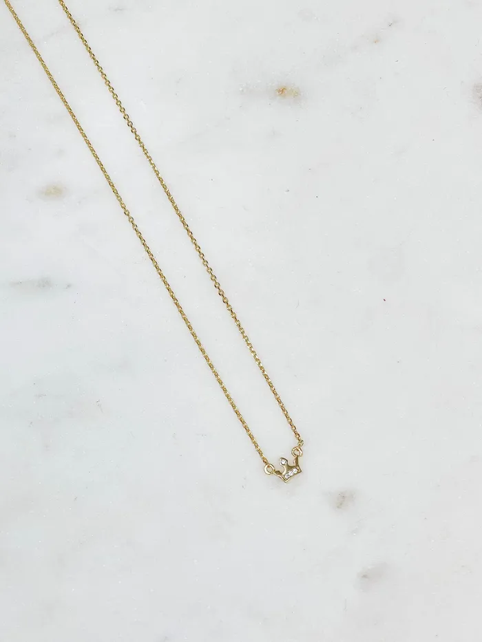 Necklaces Prep Obsessed SB Flower Girl Princess Crown Pendant Necklaces