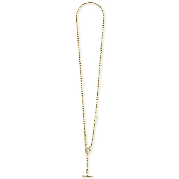 Necklaces Signature Caviar 18K Gold Beaded Toggle Necklace LAGOS Necklaces Signature Caviar 18K Gold Beaded Toggle Necklace LAGOS