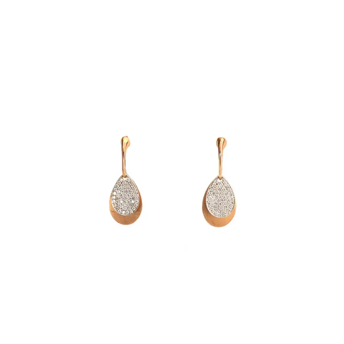 Ouzounian Jewelry Earrings Ouzounian Earring 18 Carat Pink Gold With Round Diamond Ouzounian Jewelry Earrings Ouzounian Earring 18 Carat Pink Gold With Round Diamond