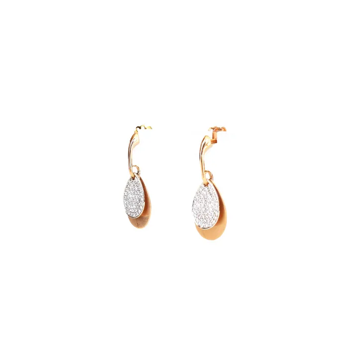 Ouzounian Jewelry Earrings Ouzounian Earring 18 Carat Pink Gold With Round Diamond Ouzounian Jewelry Earrings Ouzounian Earring 18 Carat Pink Gold With Round Diamond