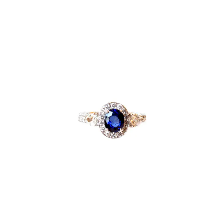 Ouzounian Jewelry Rings Ouzounian Ring 18 Carat White Gold With With Ceylon Sapphire Pear Shape Cut Diamond Size 55 Ouzounian Jewelry Rings Ouzounian Ring 18 Carat White Gold With With Ceylon Sapphire Pear Shape Cut Diamond Size 55