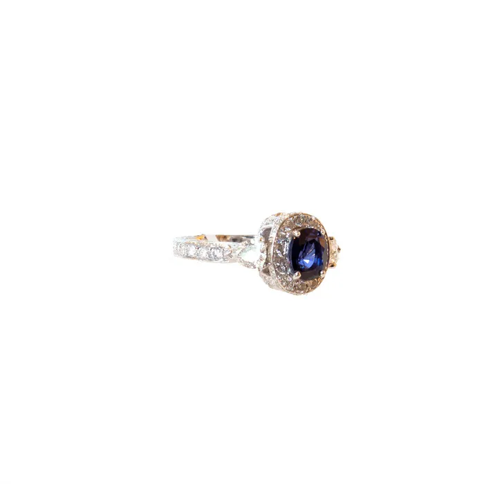 Ouzounian Jewelry Rings Ouzounian Ring 18 Carat White Gold With With Ceylon Sapphire Pear Shape Cut Diamond Size 55 Ouzounian Jewelry Rings Ouzounian Ring 18 Carat White Gold With With Ceylon Sapphire Pear Shape Cut Diamond Size 55