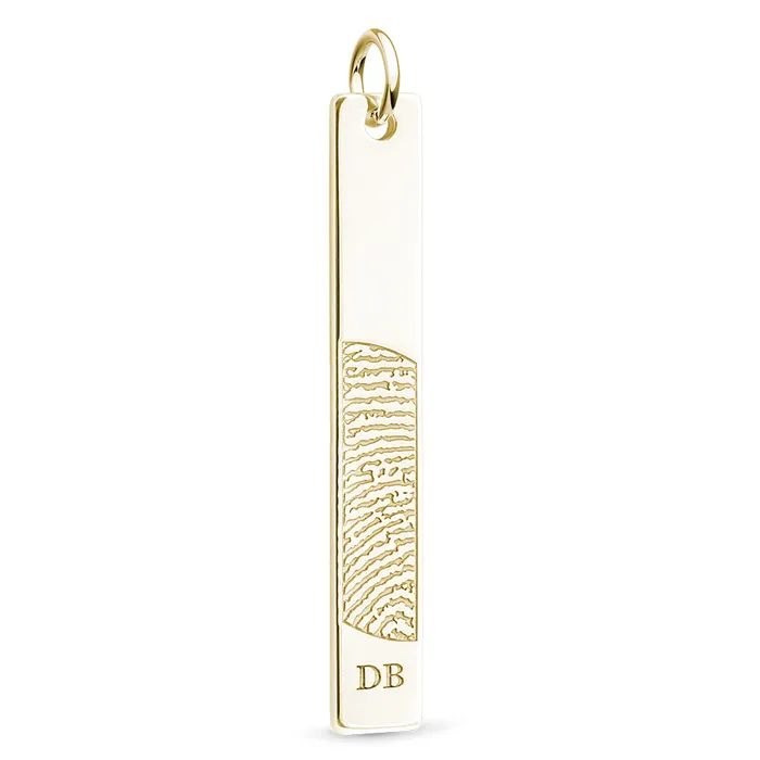 PreStyled Sets Legacy Touch 14k Yellow Gold Vertical Bar Pendant