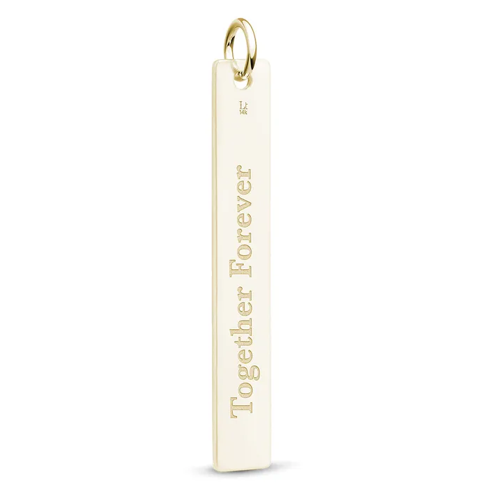 PreStyled Sets Legacy Touch 14k Yellow Gold Vertical Bar Pendant