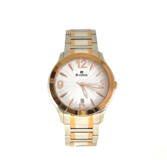 Rama Rings Rama Mens Stainless Steel Two Tone