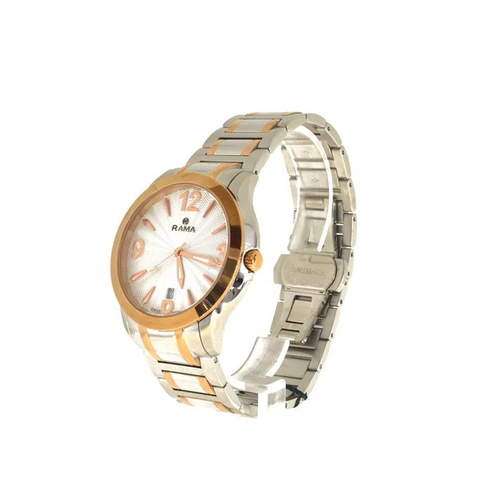 Rama Rings Rama Mens Stainless Steel Two Tone