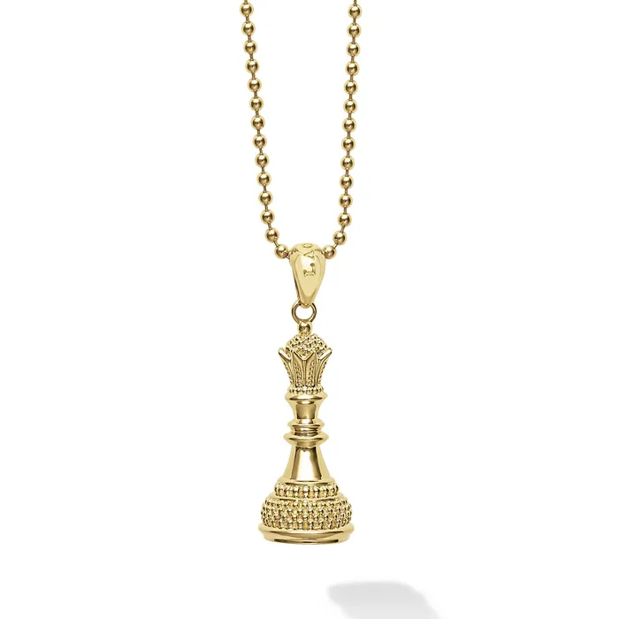 Rare Wonders 18K Gold Queen Pendant Necklace LAGOS Necklaces