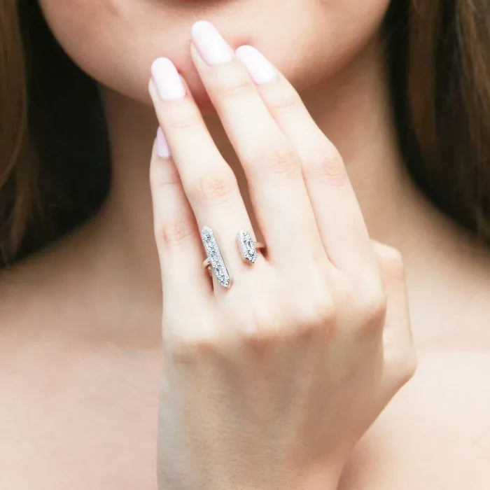 Rings BERRICLE Bar CZ Ring in Sterling Silver