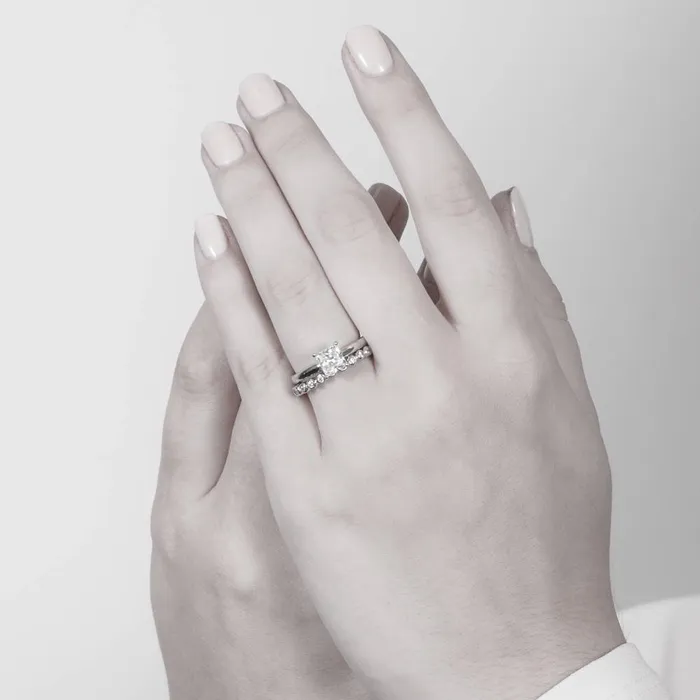 Rings BERRICLE Bubble Solitaire 1ct CZ Ring Set in Sterling Silver