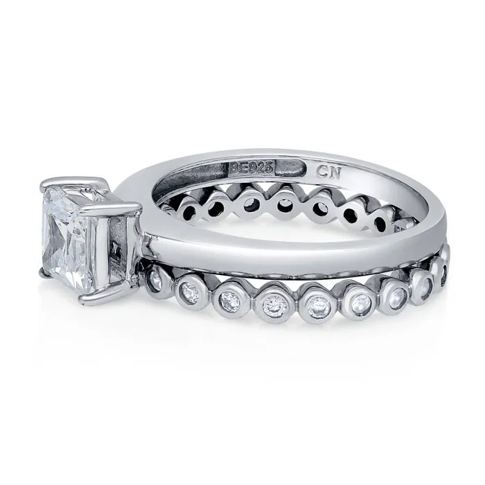 Rings BERRICLE Bubble Solitaire 1ct CZ Ring Set in Sterling Silver