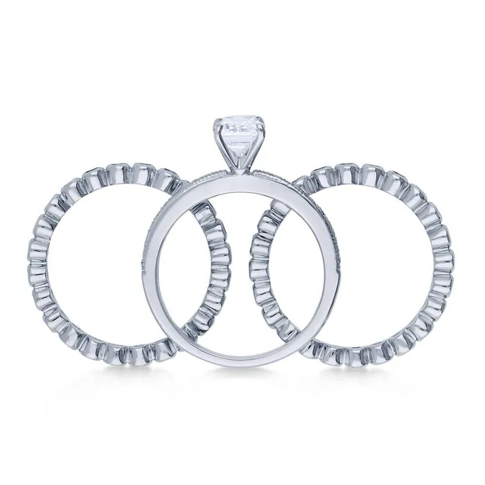 Rings BERRICLE Bubble Solitaire 1ct CZ Ring Set in Sterling Silver