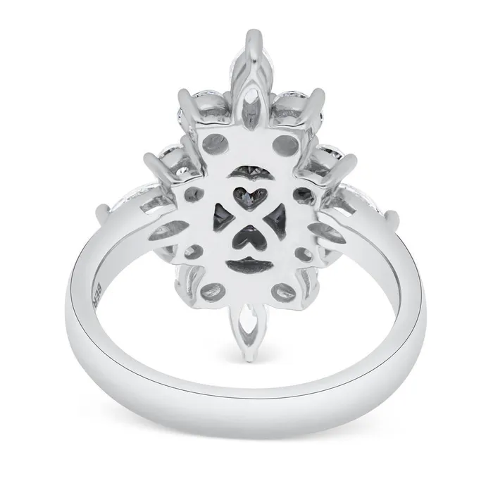 Rings BERRICLE Flower Art Deco CZ Ring in Sterling Silver
