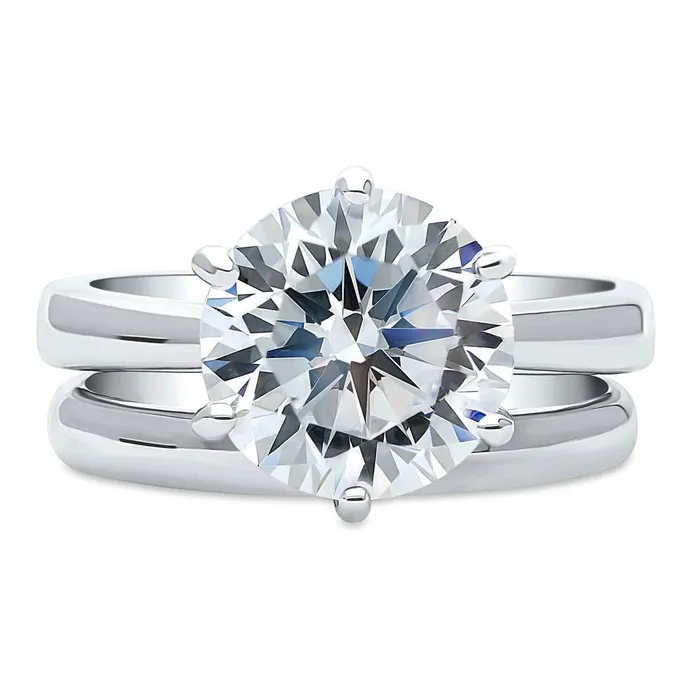 Rings BERRICLE Solitaire 38ct CZ Ring Set in Sterling Silver