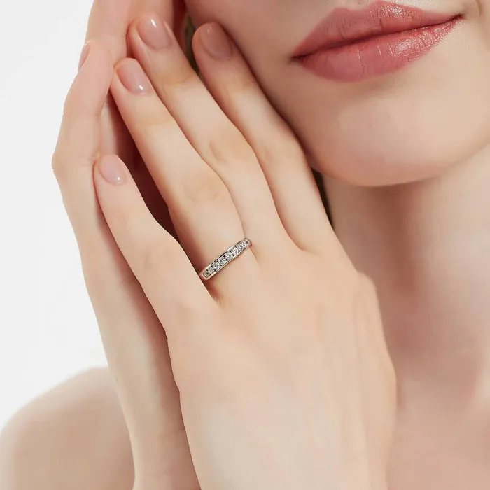 Rings BERRICLE Solitaire 3ct Cushion CZ Ring Set in Sterling Silver