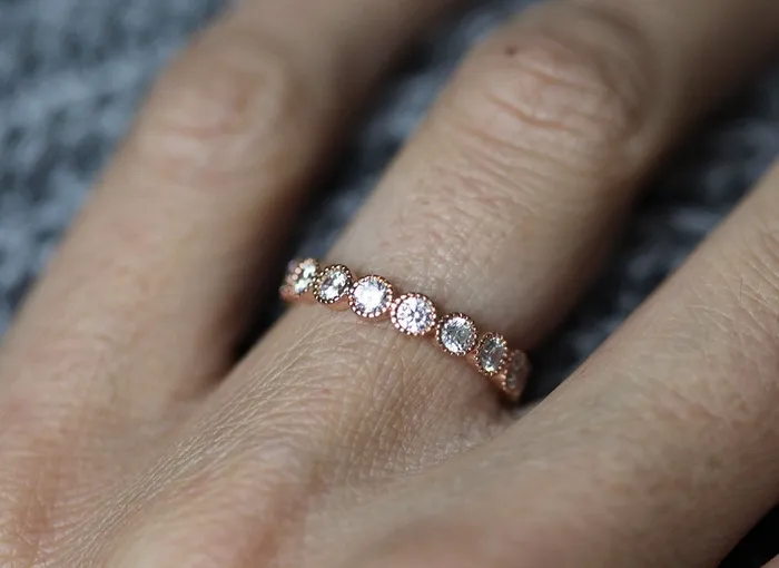 Rings capucinne Diamond Ring Eternity Wedding Band