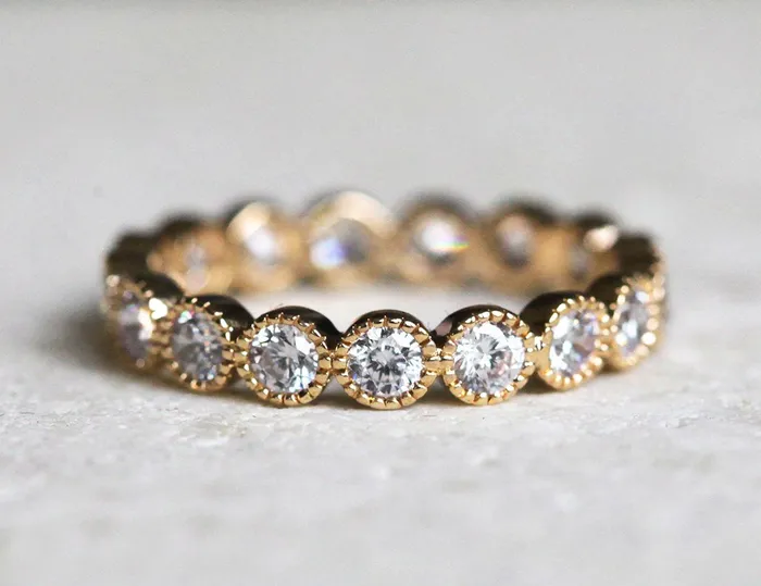 Rings capucinne Diamond Ring Eternity Wedding Band