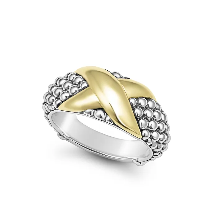 Rings LAGOS Embrace TwoTone X Caviar Ring