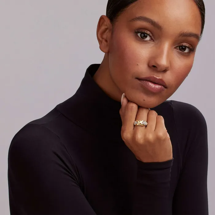 Rings LAGOS Embrace TwoTone X Caviar Ring Rings LAGOS Embrace TwoTone X Caviar Ring