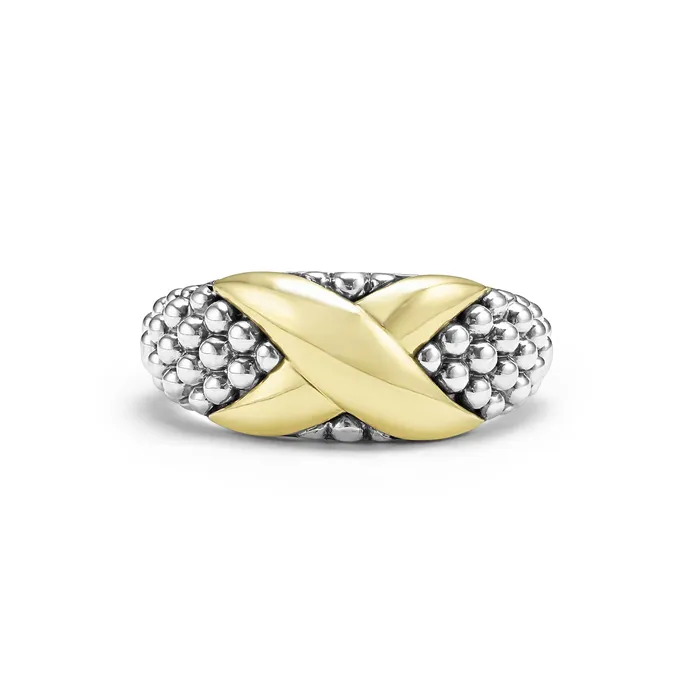 Rings LAGOS Embrace TwoTone X Caviar Ring Rings LAGOS Embrace TwoTone X Caviar Ring