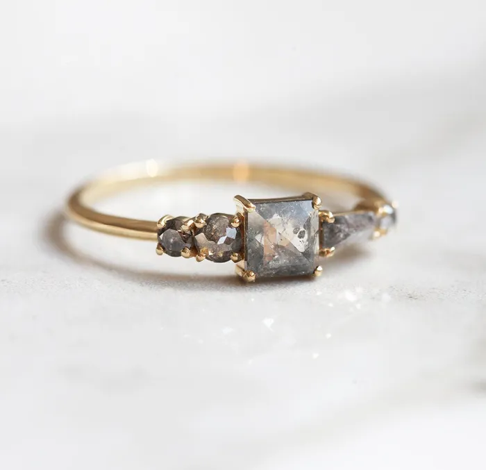 Rings Maisie Salt Pepper Diamond Ring Capucinne