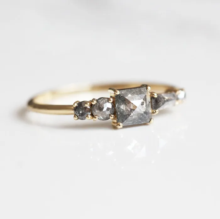 Rings Maisie Salt Pepper Diamond Ring Capucinne