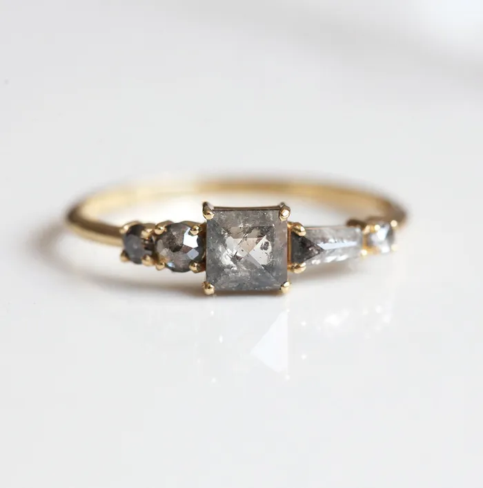 Rings Maisie Salt Pepper Diamond Ring Capucinne