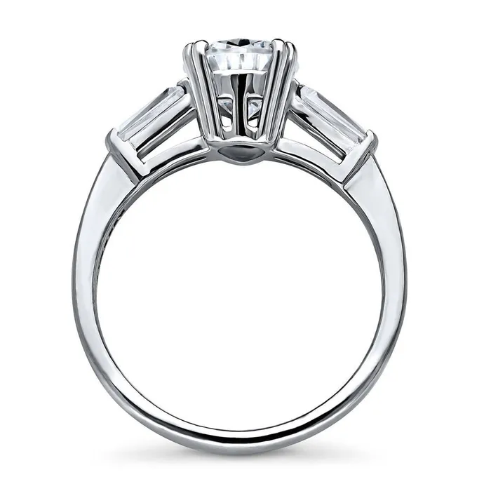 Rings Solitaire 18ct Pear CZ Ring in Sterling Silver BERRICLE