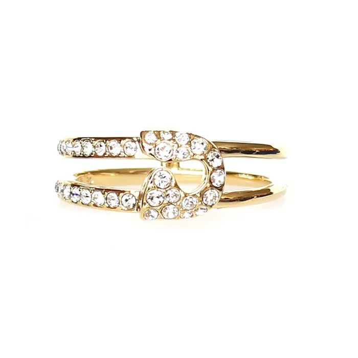 Rings Swarovski So Cool Pin Ring Gold Tone Swarovski Rings Swarovski So Cool Pin Ring Gold Tone Swarovski