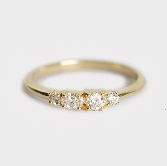 Rory Oval Diamond Cluster Ring Capucinne Rings