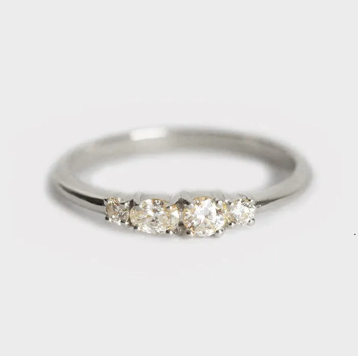 Rory Oval Diamond Cluster Ring Capucinne Rings