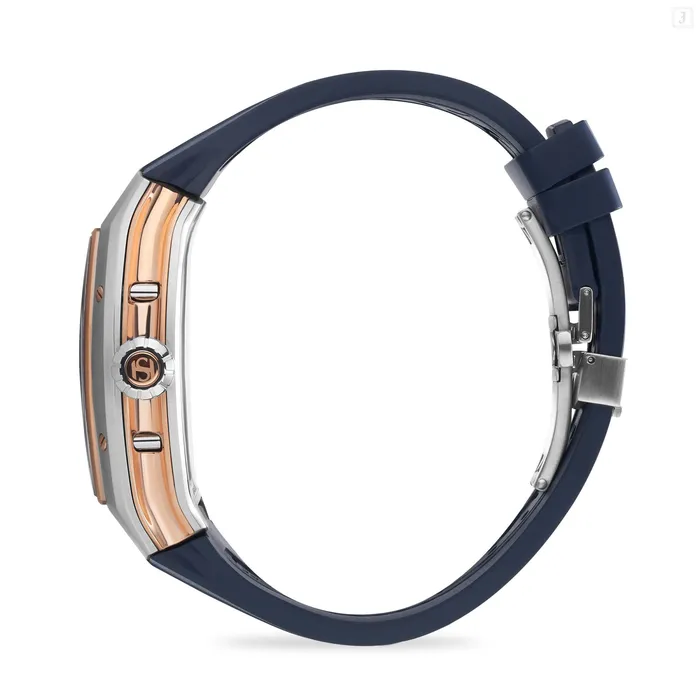 Saint Honore Watches Saint Honore Monceau Mens Tourbillon Blue Open Dial Blue Case Leather Starp Watch