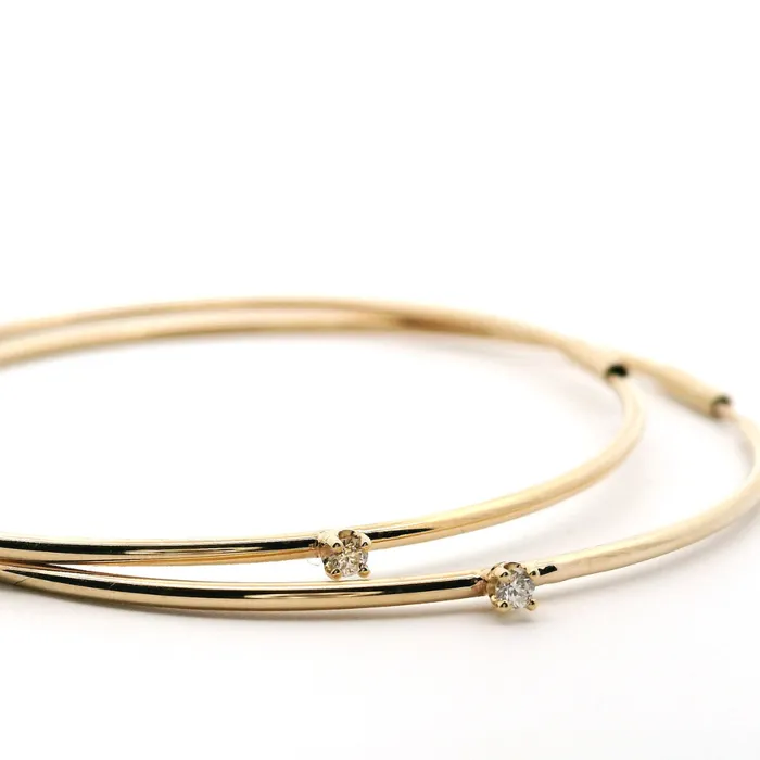 SARAH BRIGGS Earrings Newcastle Diamond Hoop SARAH BRIGGS Earrings Newcastle Diamond Hoop