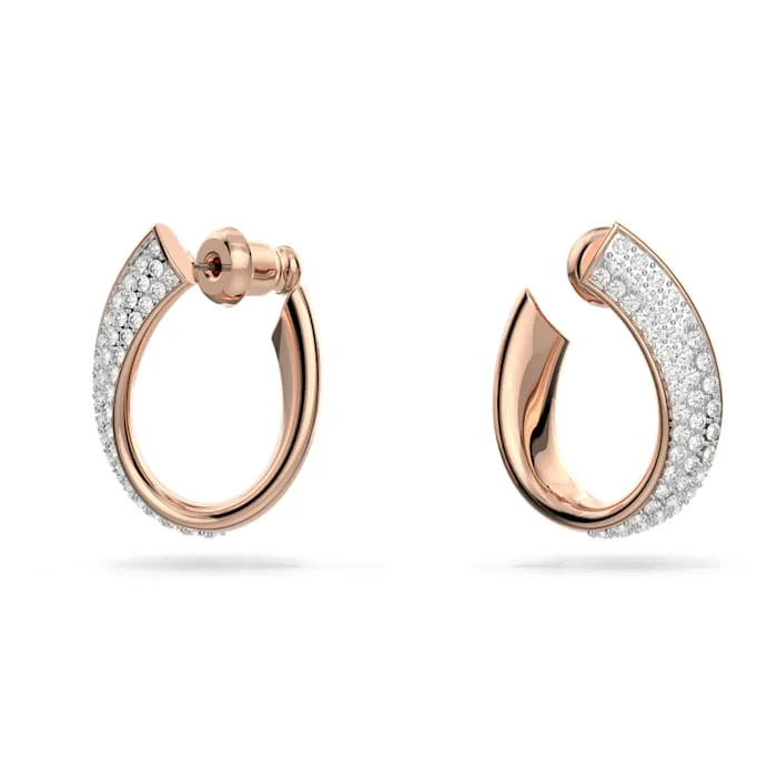 Swarovski Exist Hoop Earrings Small White Rose Goldtone plated Swarovski Earrings Swarovski Exist Hoop Earrings Small White Rose Goldtone plated Swarovski Earrings