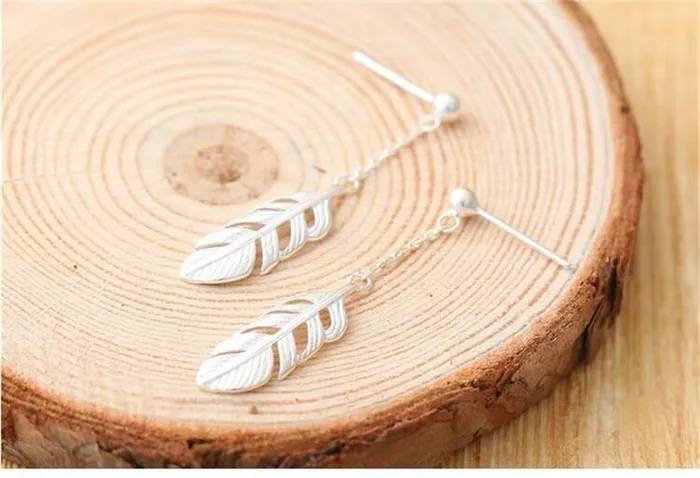 WickedAF Earrings 925 Sterling Silver Feather Earrings