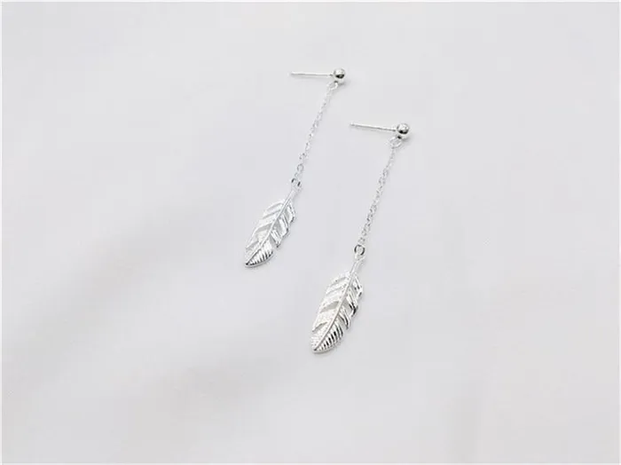 WickedAF Earrings 925 Sterling Silver Feather Earrings