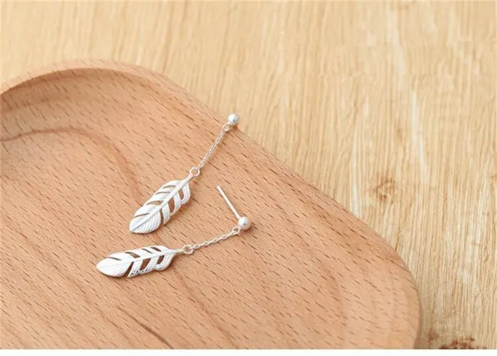 WickedAF Earrings 925 Sterling Silver Feather Earrings