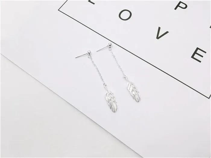 WickedAF Earrings 925 Sterling Silver Feather Earrings